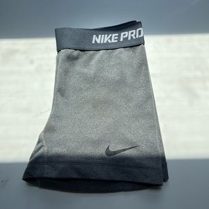 grey nike pro shorts